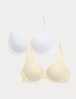 2 Pack Jasmine Lace Wired Push Up Bras (A-E)