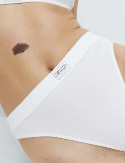 2 Pack Juni Cotton Rib High Waisted Thongs