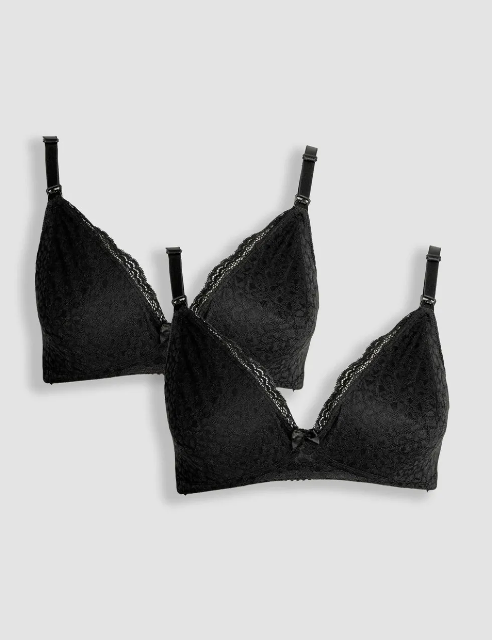 2 Pack Lace Non Wired Maternity Nursing Bras