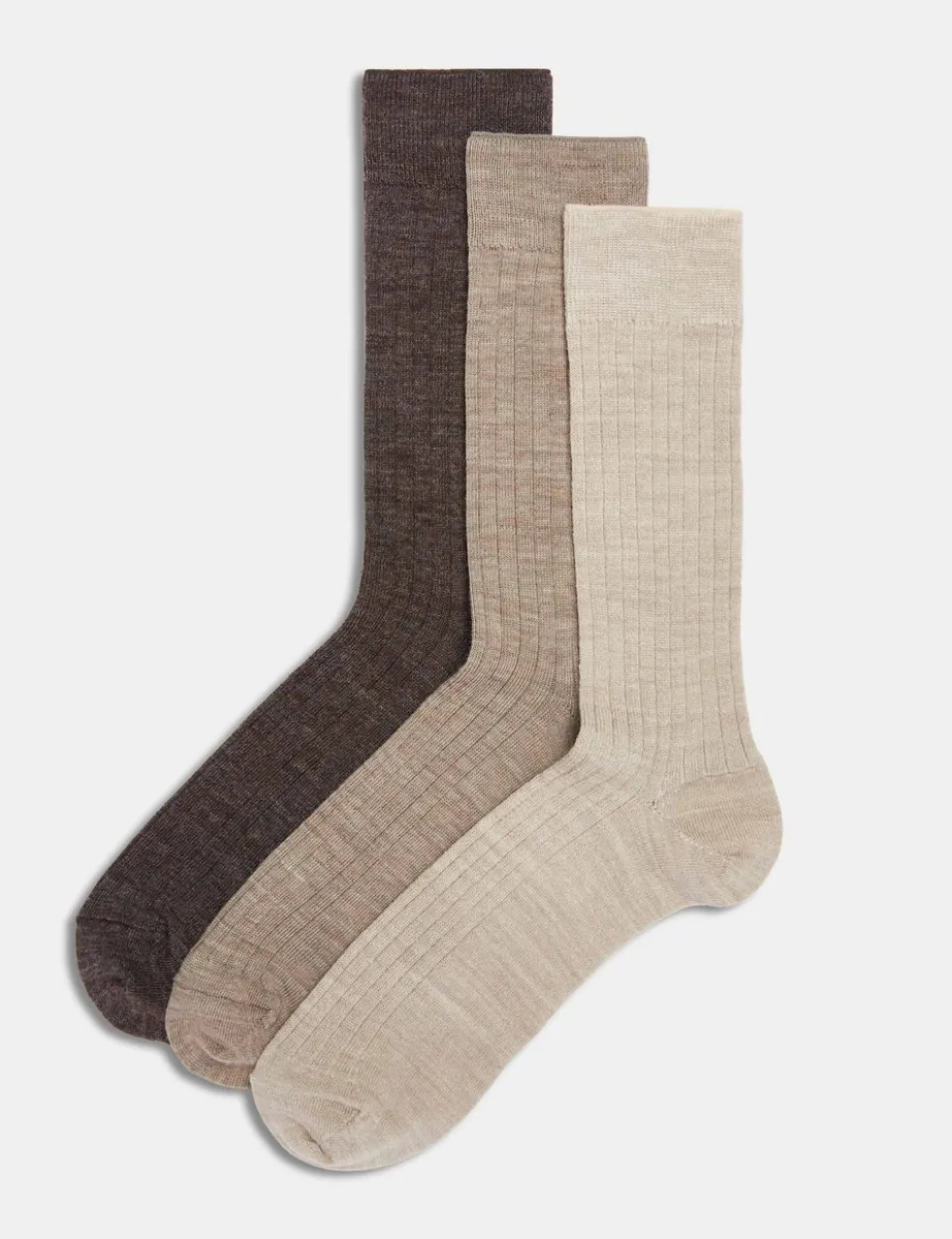3 Pack Lambswool Rich Socks