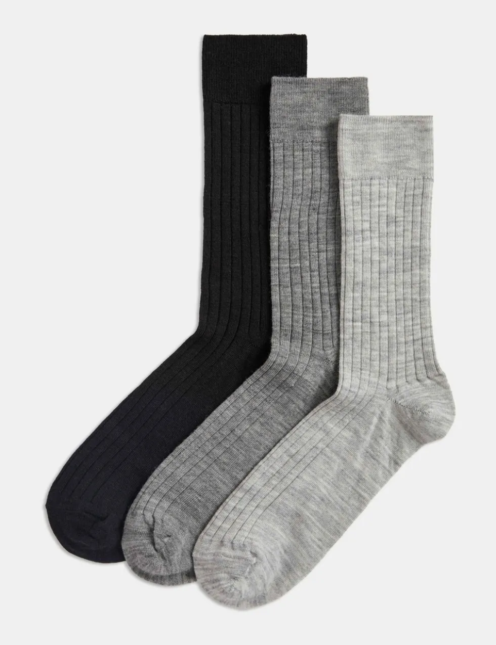 3 Pack Lambswool Rich Socks