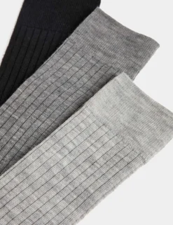 3 Pack Lambswool Rich Socks