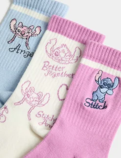 3 Pack Lilo & Stitchâ„¢ Socks (6 Small-7 Large)
