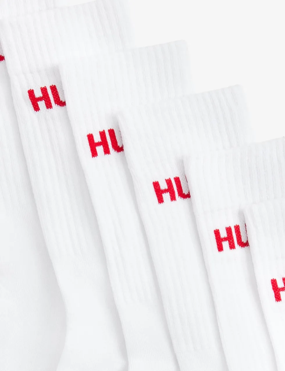 6 Pack Logo Cotton Rich Ribbed Socks