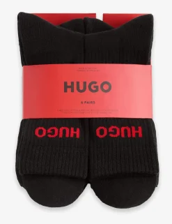 6 Pack Logo Cotton Rich Ribbed Socks