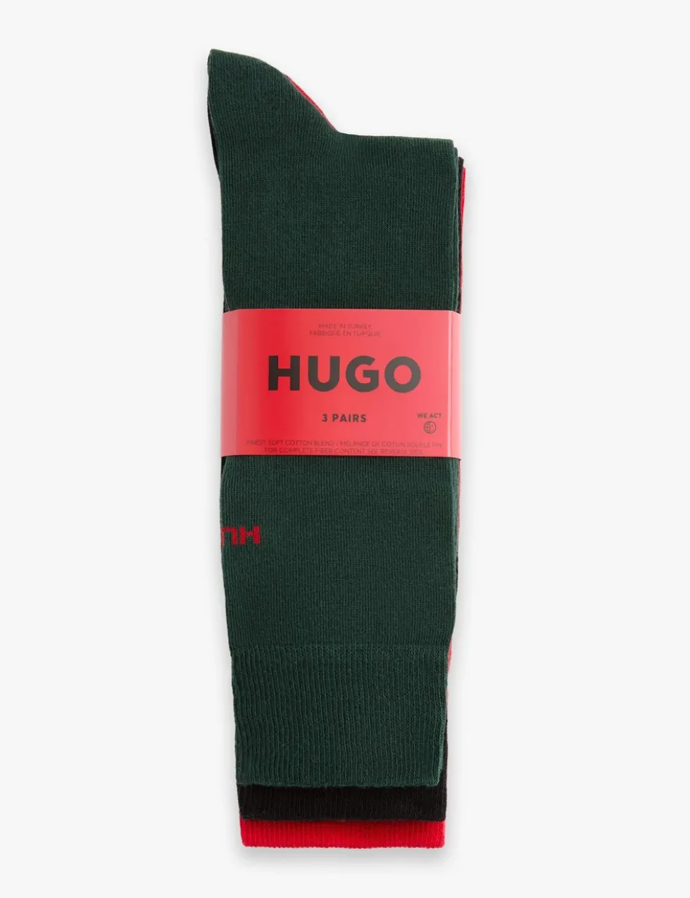 3 Pack Logo Cotton Rich Socks