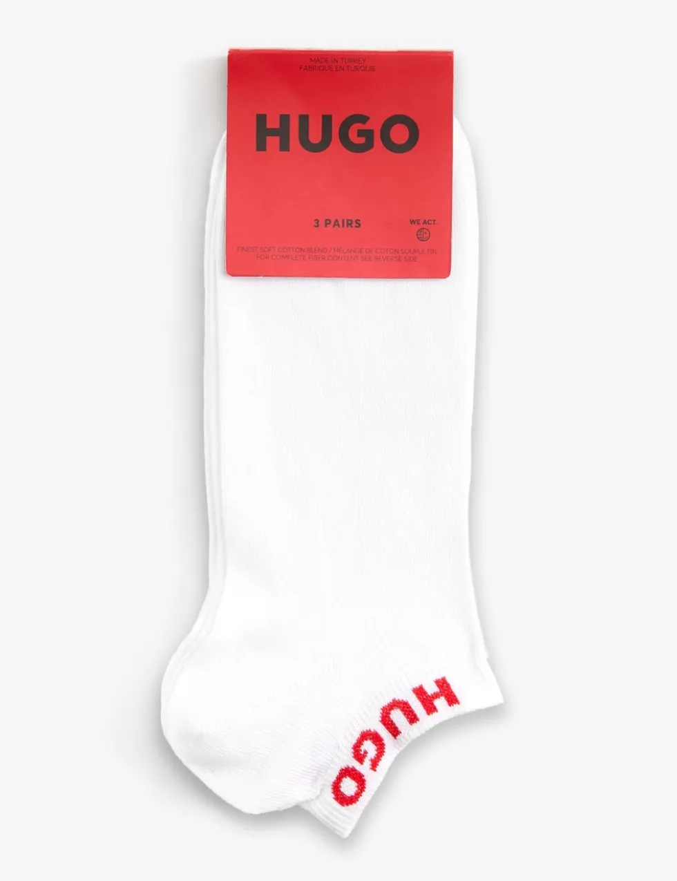 3 Pack Logo Cotton Rich Trainer Socks