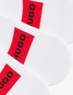 3 Pack Logo Label Cotton Rich Trainer Socks