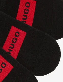 3 Pack Logo Label Cotton Rich Trainer Socks