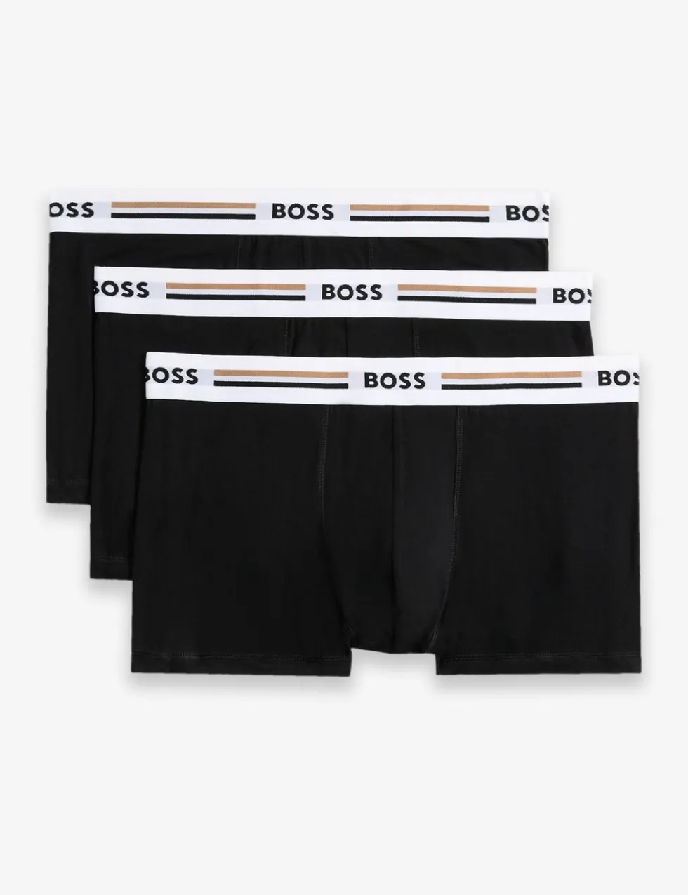 3 Pack Logo Stripe Waistband Trunks
