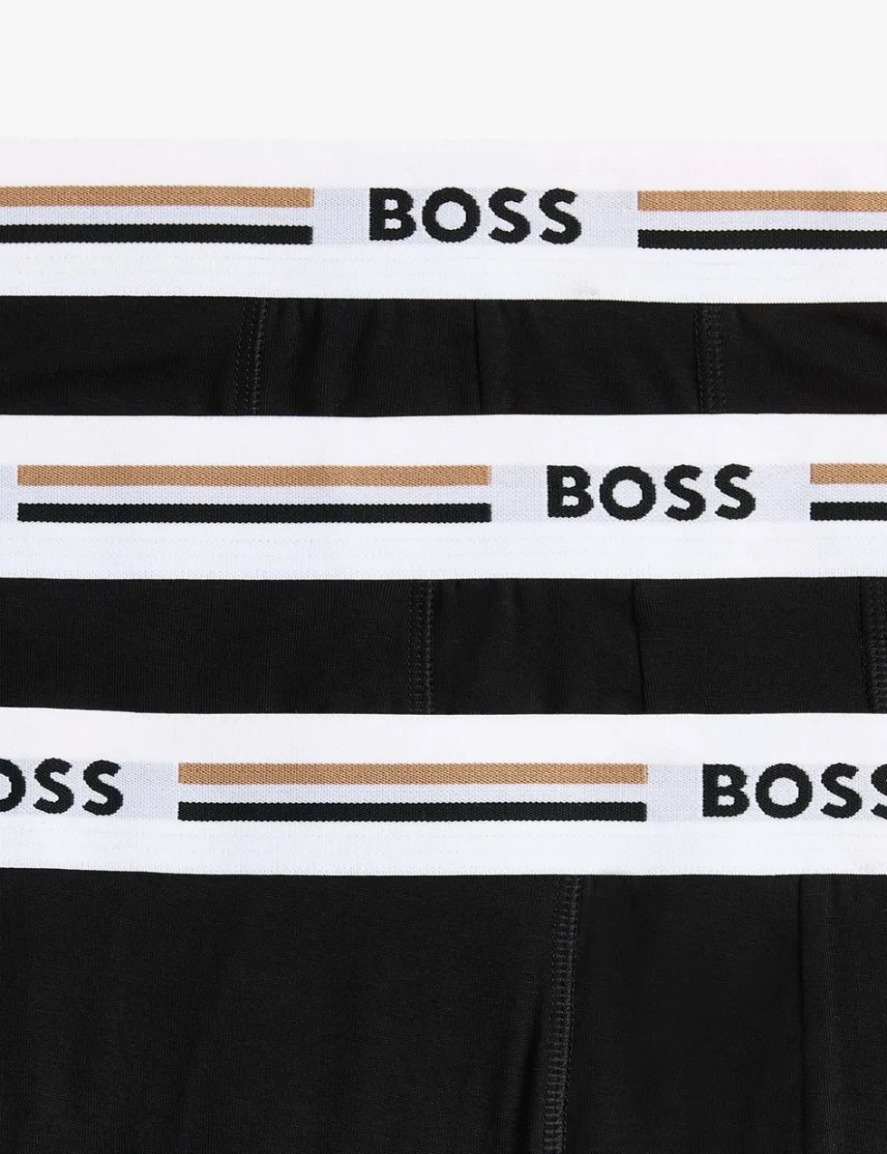 3 Pack Logo Stripe Waistband Trunks