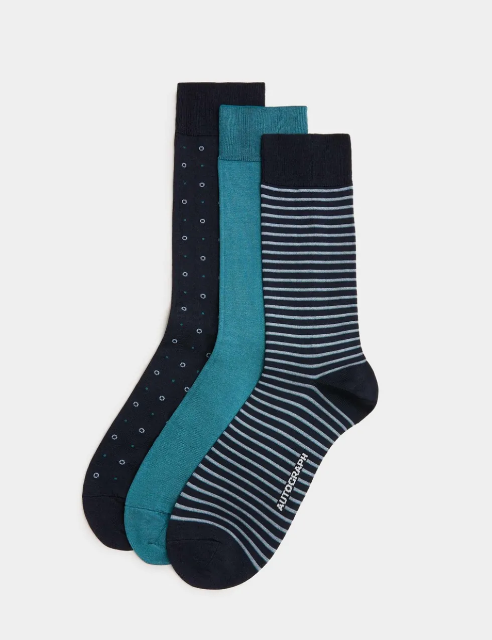 3 Pack Mercerised Cotton Rich Socks