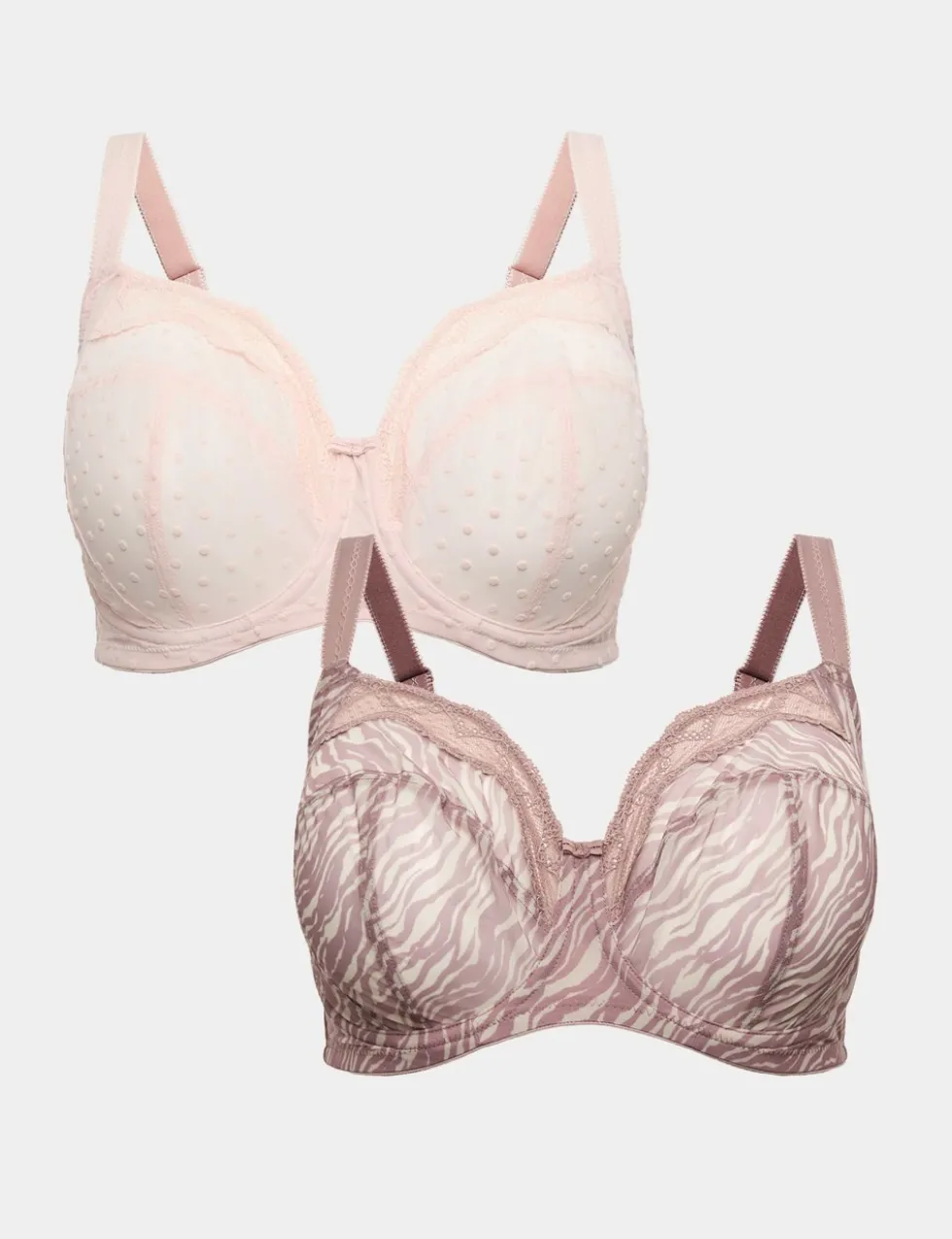 2 Pack Mesh Extra Support Bras (F-J)