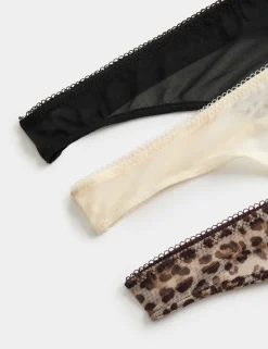 3 Pack Mesh Thongs