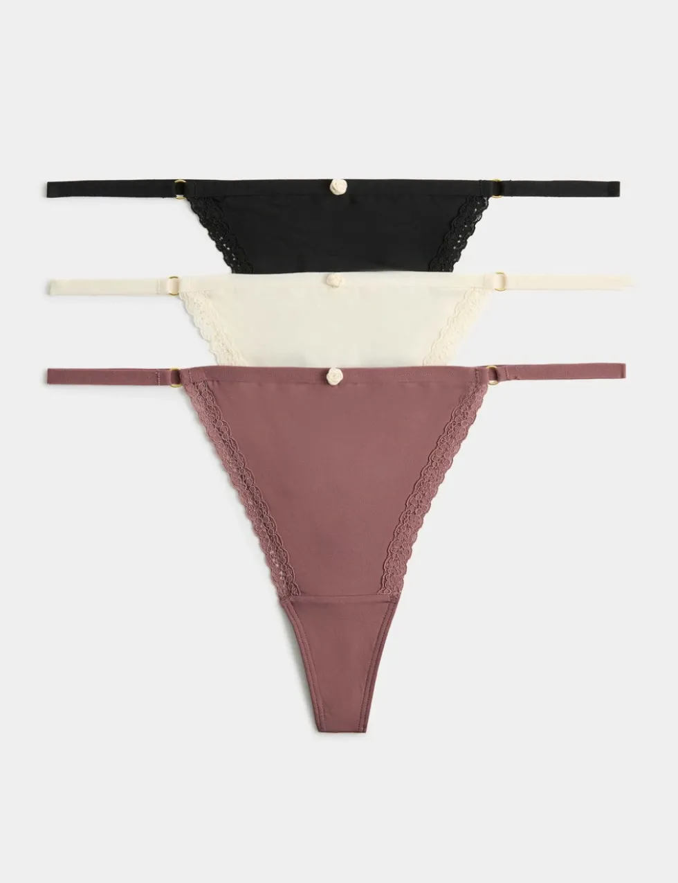 3 Pack Microfibre G String Thongs