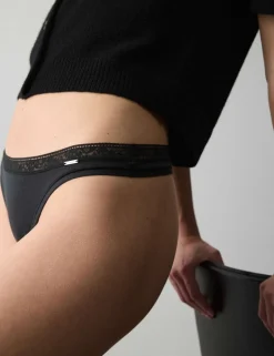 4 Pack Modal with Silk & Lace Thongs