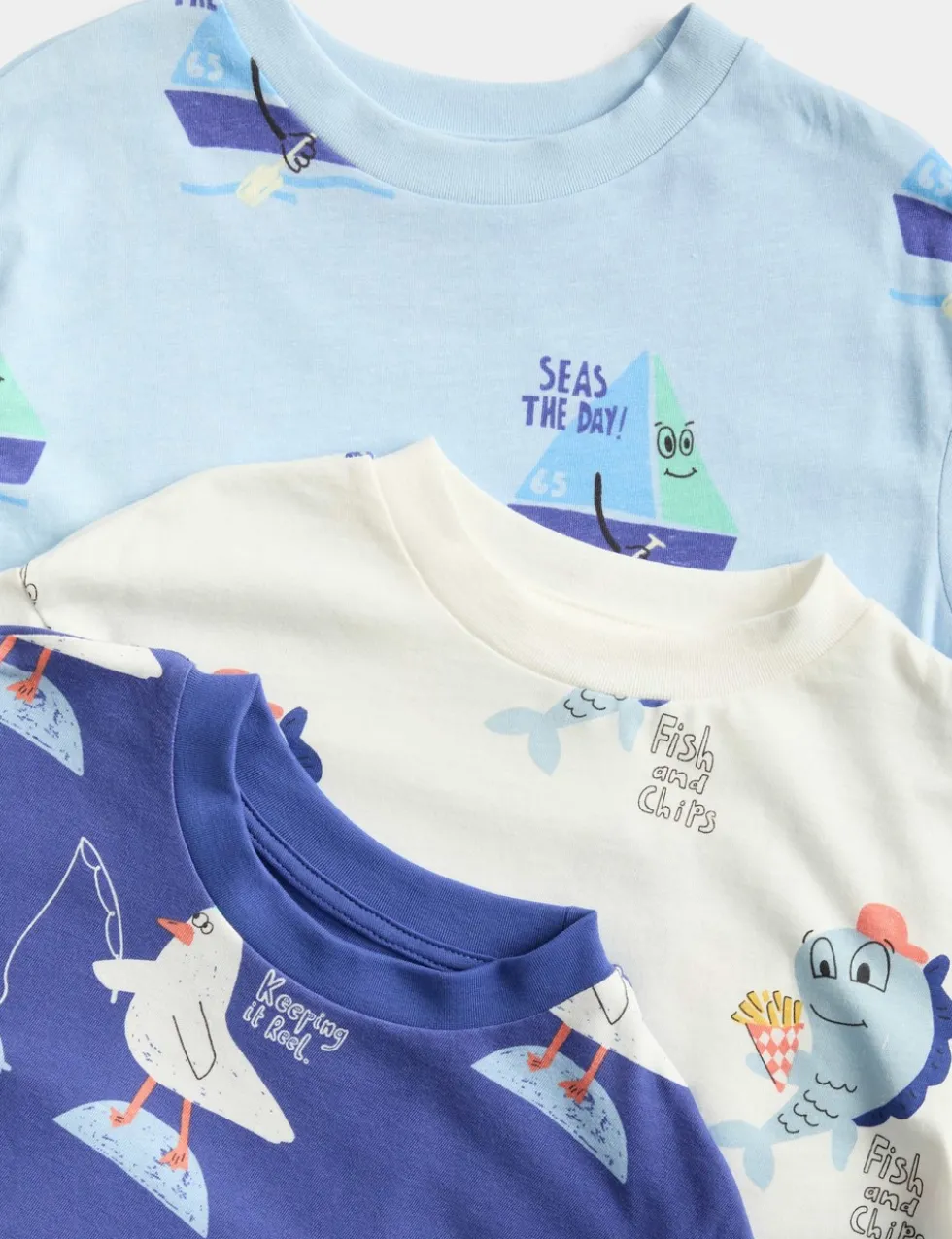 3 Pack Patterned Pyjama Sets (1-8 Yrs)