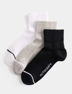 3 Pack Pima Cotton Rich Quarter Liner Socks