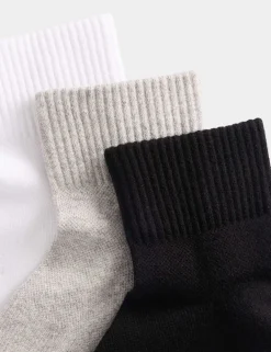 3 Pack Pima Cotton Rich Quarter Liner Socks