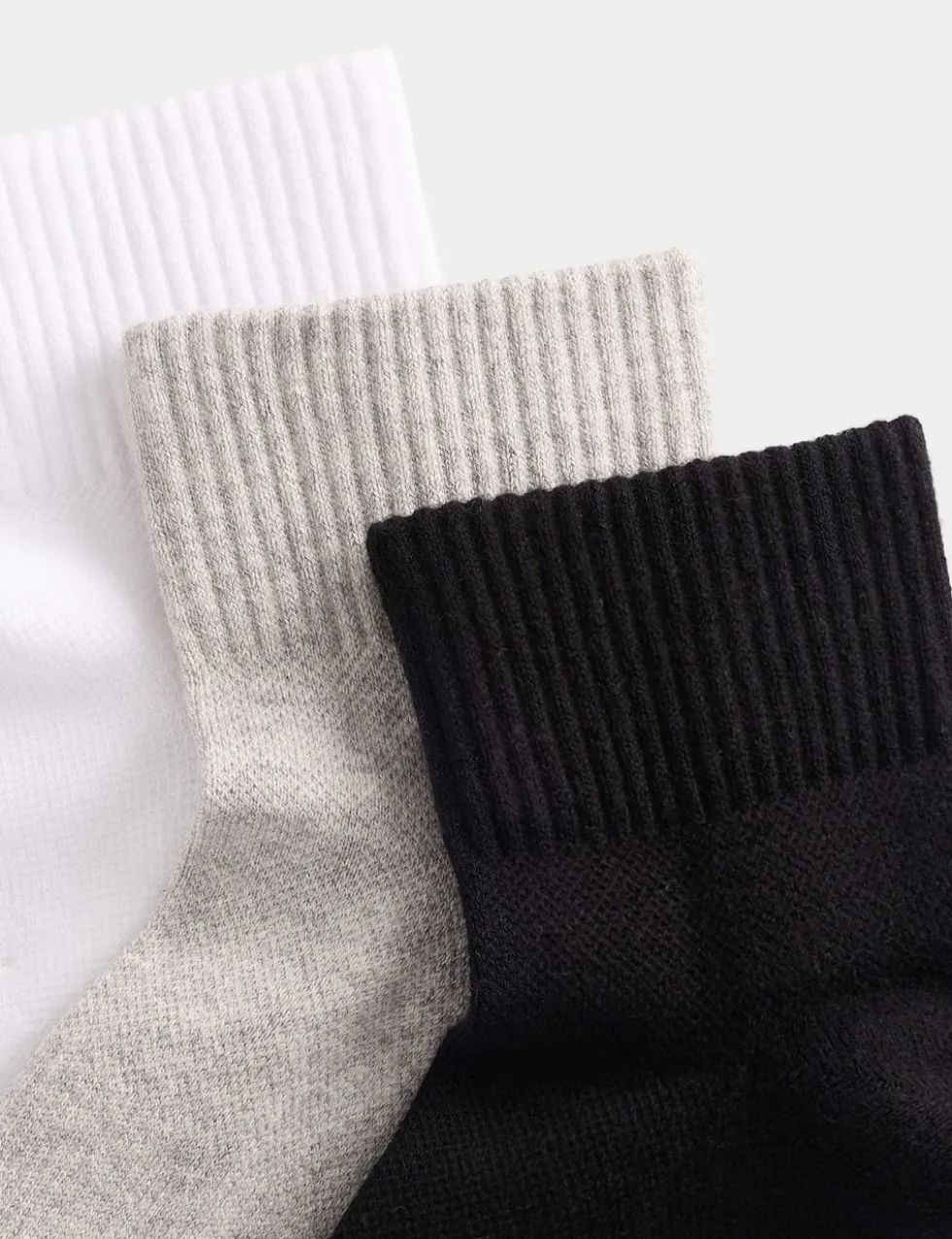 3 Pack Pima Cotton Rich Quarter Liner Socks