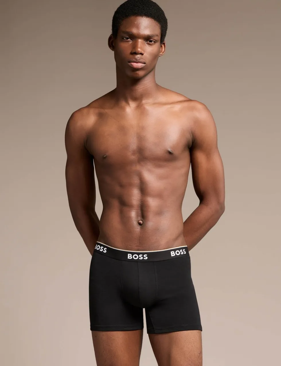 3 Pack Power Cotton Rich Logo Boxer Briefs