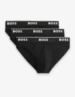 3 Pack Power Cotton Rich Logo Waistband Briefs