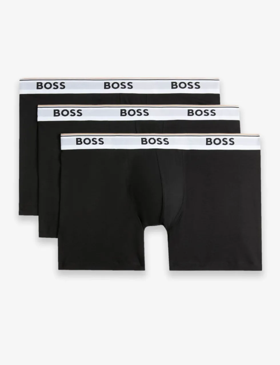 3 Pack Power Cotton Rich Logo Boxer Briefs