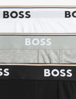 3 Pack Power Cotton Rich Logo Waistband Trunks