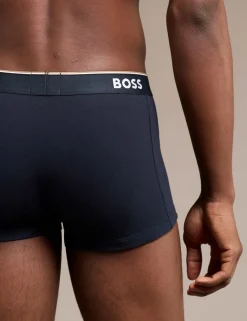 3 Pack Power Cotton Rich Logo Waistband Trunks