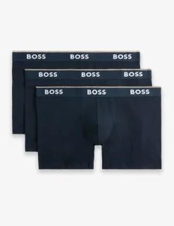 3 Pack Power Cotton Rich Logo Boxer Briefs