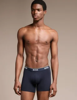 3 Pack Power Cotton Rich Logo Boxer Briefs