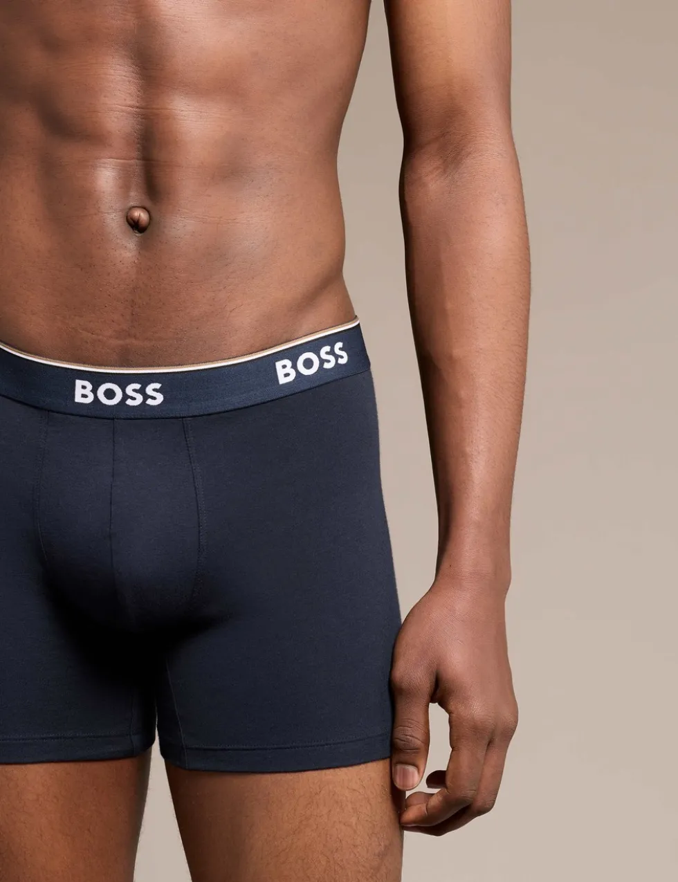 3 Pack Power Cotton Rich Logo Boxer Briefs