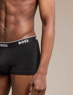 3 Pack Power Cotton Rich Logo Waistband Trunks