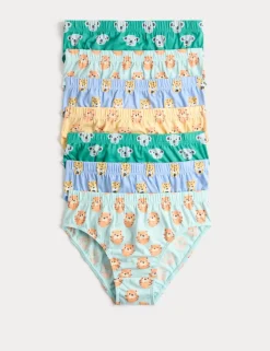 7 Pack Pure Cotton Animal Briefs (18 Mths-14 Yrs)