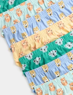 7 Pack Pure Cotton Animal Briefs (18 Mths-14 Yrs)