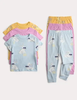 3 Pack Pure Cotton Animal Pyjama Sets (1-8 Yrs)