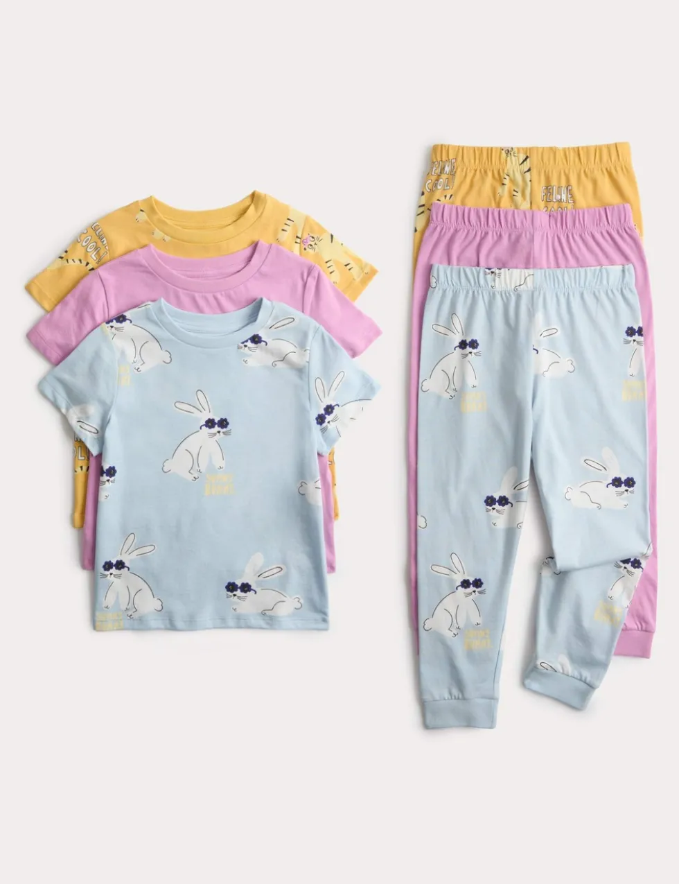 3 Pack Pure Cotton Animal Pyjama Sets (1-8 Yrs)