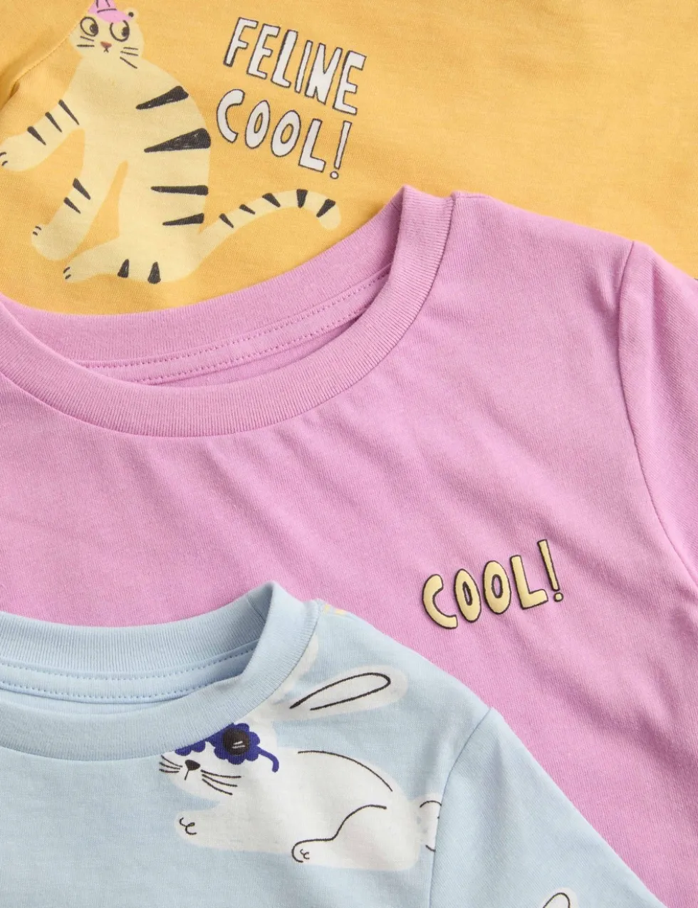 3 Pack Pure Cotton Animal Pyjama Sets (1-8 Yrs)