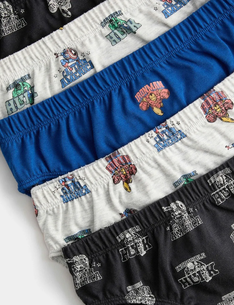 5 Pack Pure Cotton Avengers™ Briefs (2-8 Yrs)