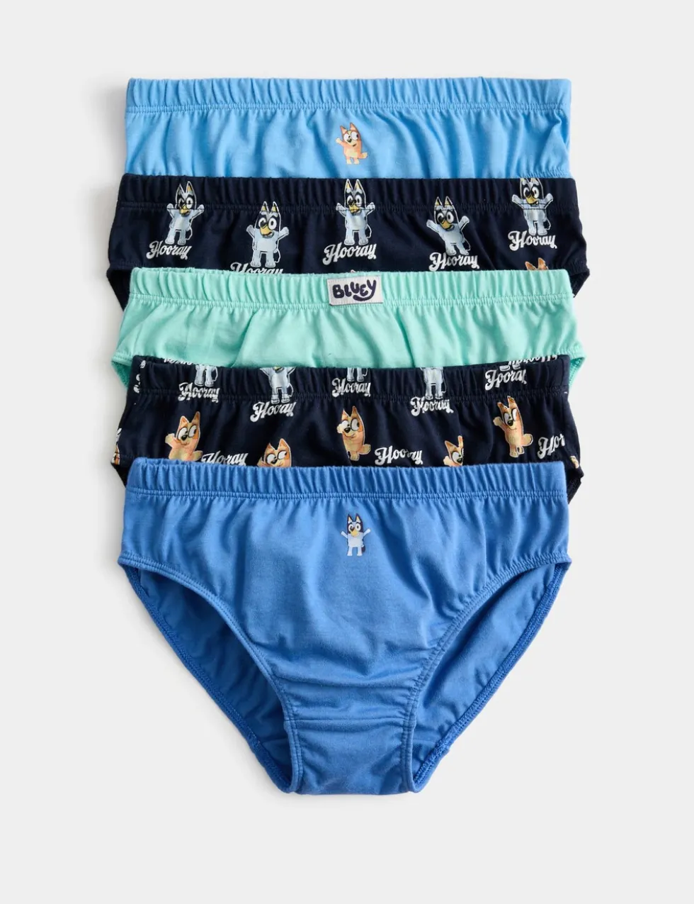 5 Pack Pure Cotton Bluey™ Briefs (2-8 Yrs)