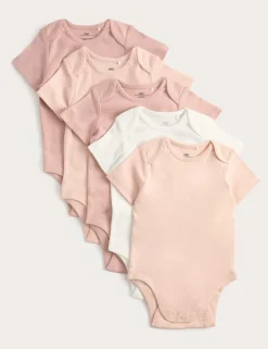 5 Pack Pure Cotton Bodysuits (7lbs-3 Yrs)