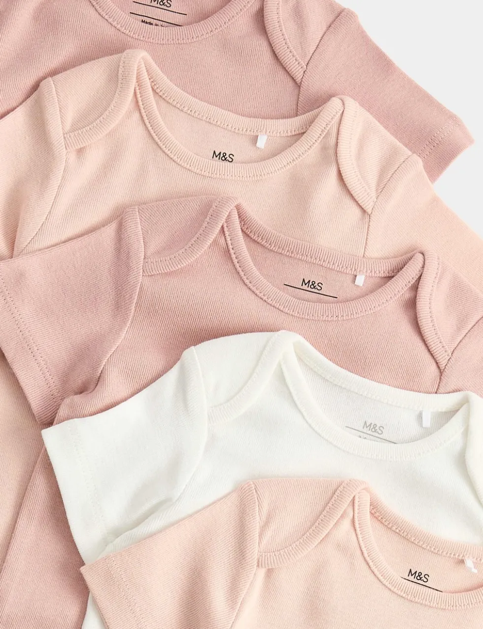 5 Pack Pure Cotton Bodysuits (7lbs-3 Yrs)