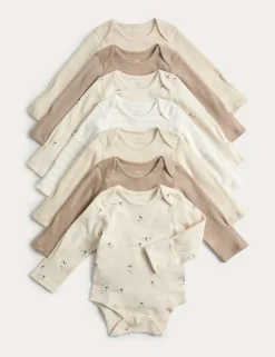7 Pack Pure Cotton Bodysuits (5lbs-3 Yrs)