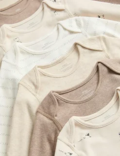 7 Pack Pure Cotton Bodysuits (5lbs-3 Yrs)