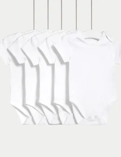 5 Pack Pure Cotton Bodysuits (5lbs-3 Yrs)