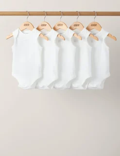 5 Pack Pure Cotton Bodysuits (7lbs-2 Yrs)