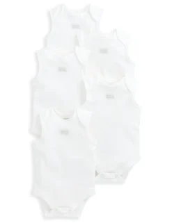 5 Pack Pure Cotton Bodysuits (7lbs-2 Yrs)