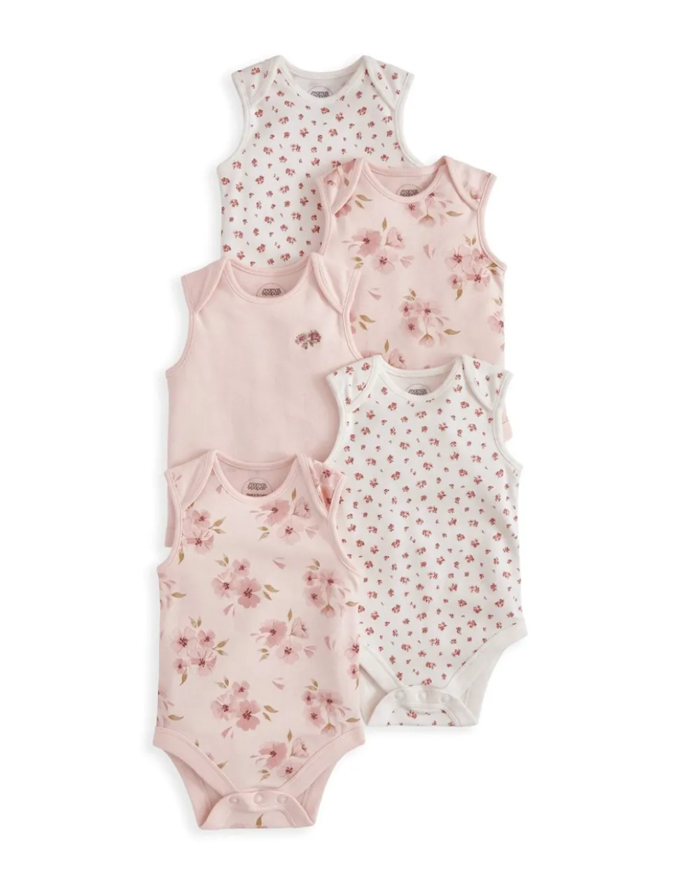 5 Pack Pure Cotton Bodysuits (0-24 Months)