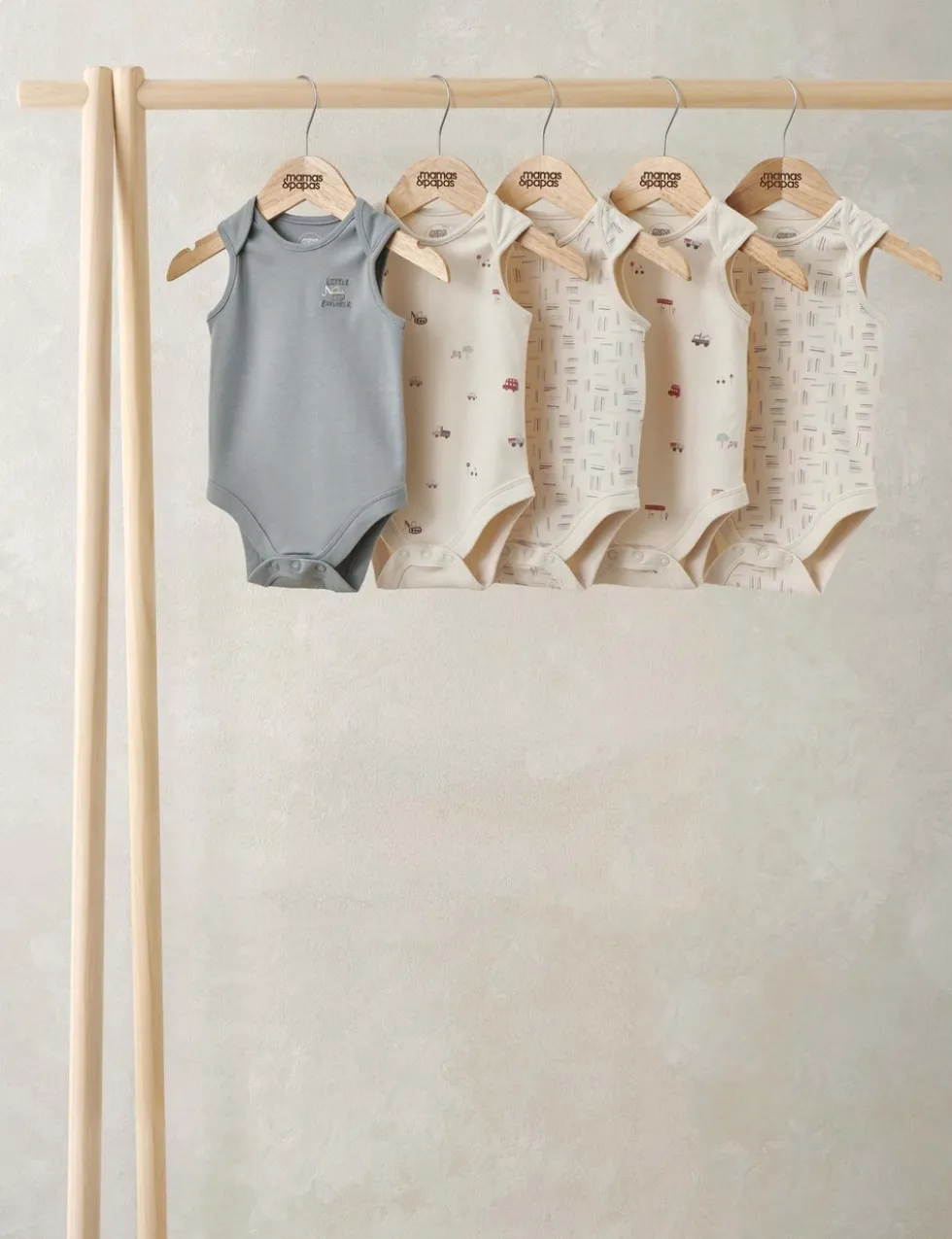 5 Pack Pure Cotton Bodysuits (0-24 Months)