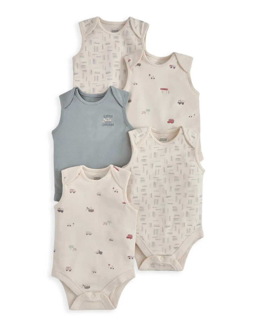 5 Pack Pure Cotton Bodysuits (0-24 Months)